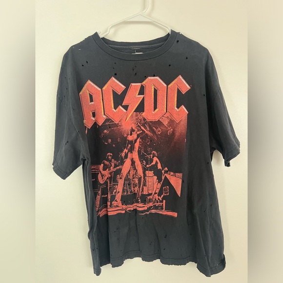 AC/DC Black and Red Graphic Tee - Women's Short Sleeve - Picture 1 of 3